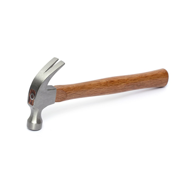 Claw hammer with hardwood handle
