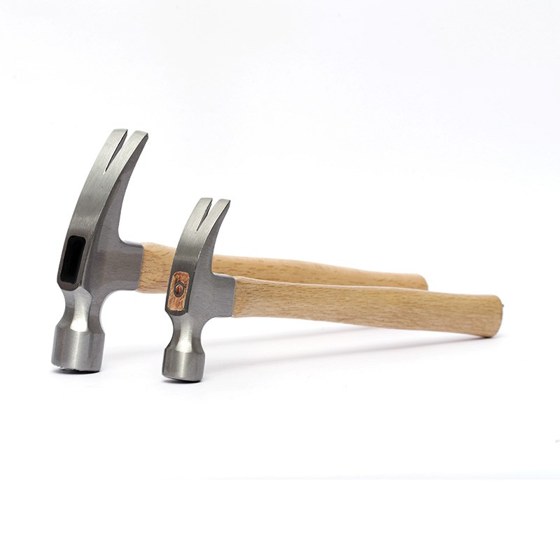 Claw hammer with hardwood handle