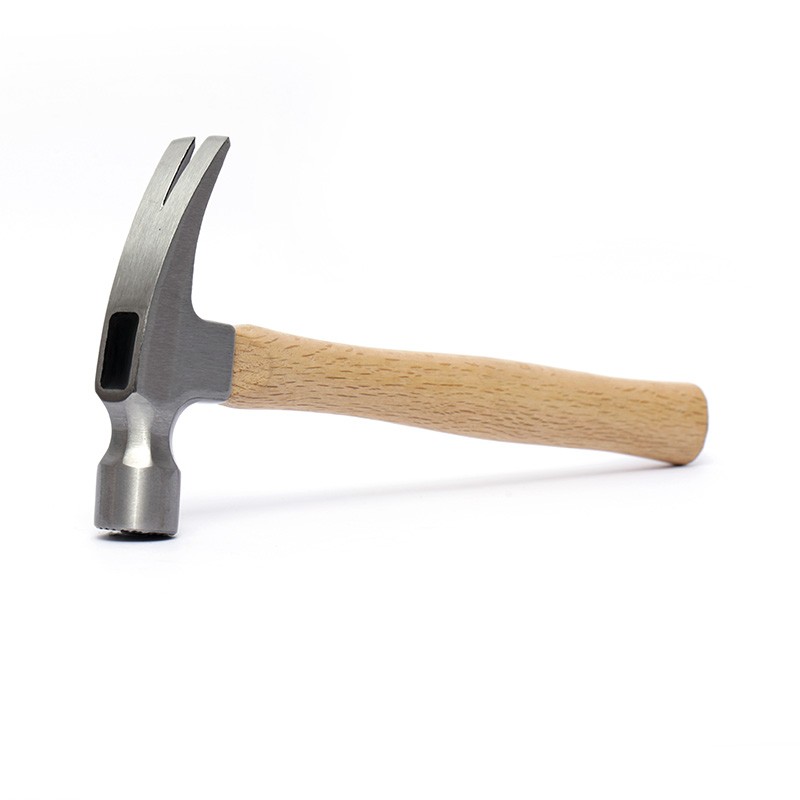 Claw hammer with hardwood handle