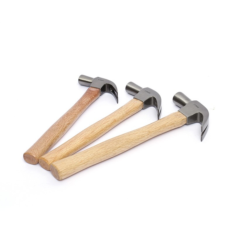 Claw hammer with hardwood handle