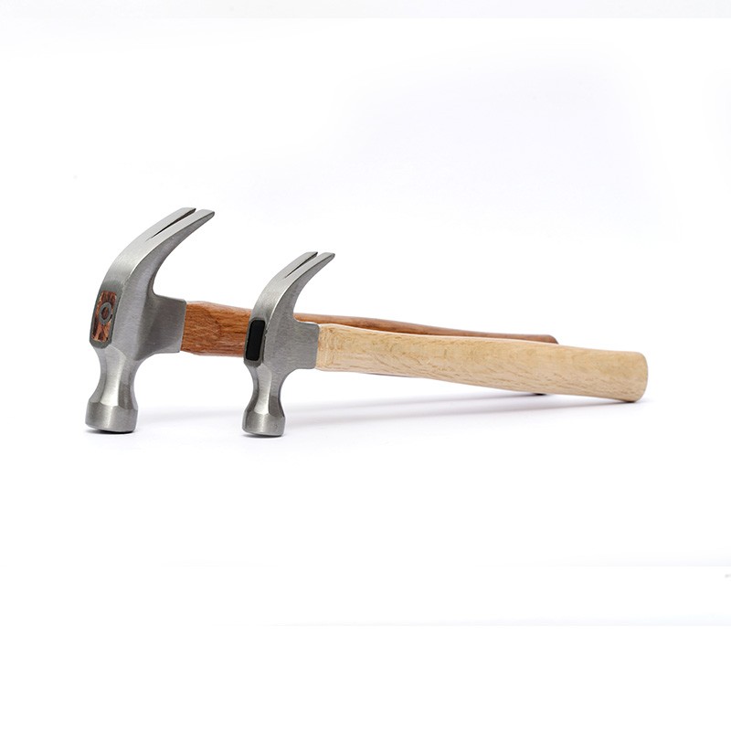 Claw hammer with hardwood handle