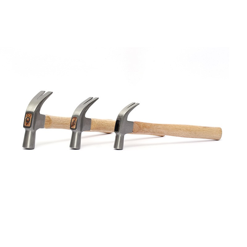 Claw hammer with hardwood handle