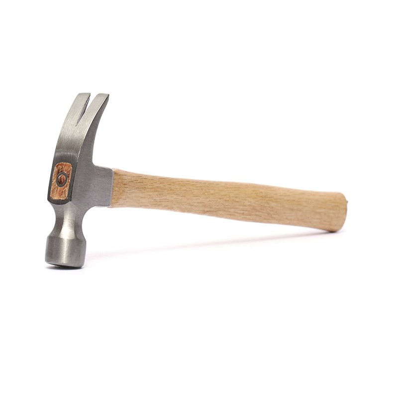 Claw hammer with hardwood handle