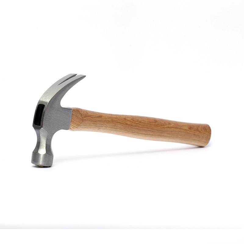 Claw hammer with hardwood handle
