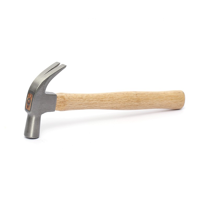 Claw hammer with hardwood handle