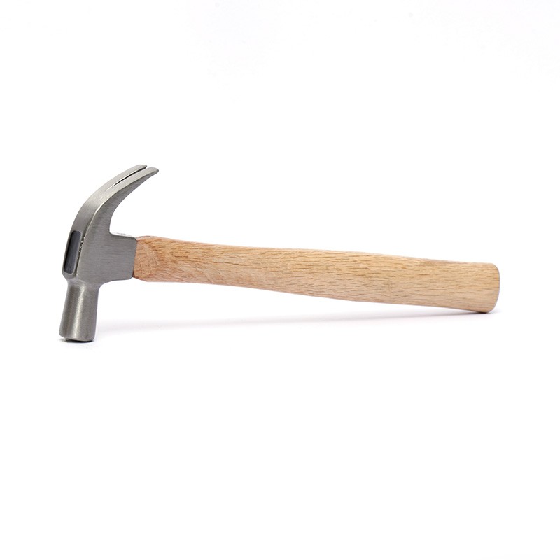 Claw hammer with hardwood handle