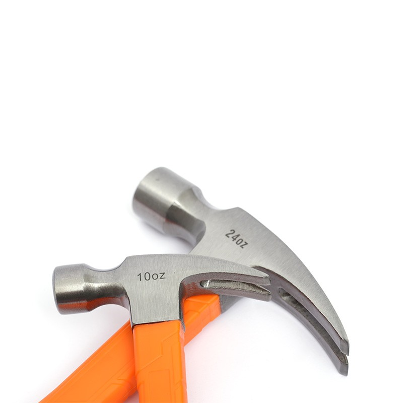 Claw hammer with plastic handle